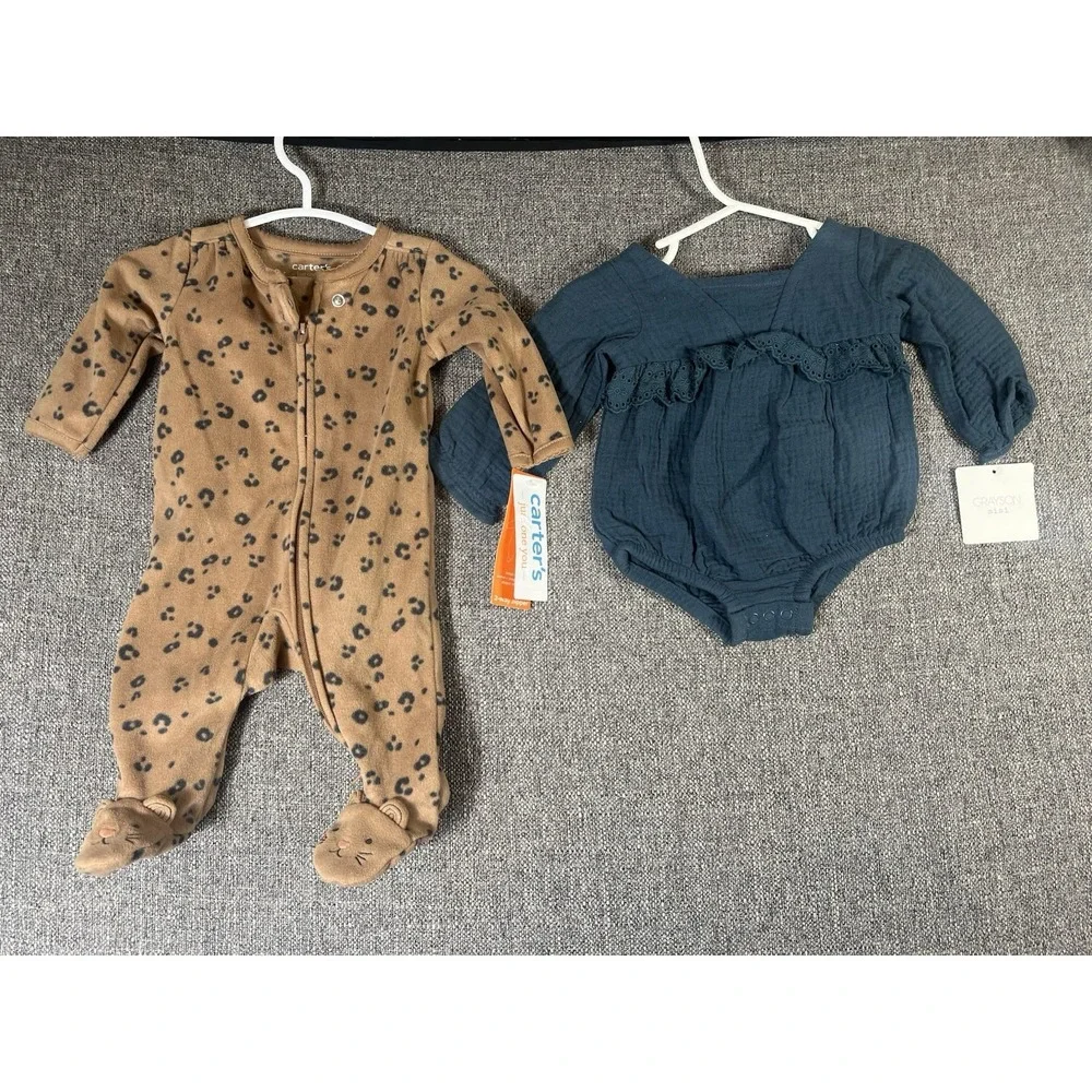 Carters Baby Girls Animal Brown Leopard Print & Grayson Mini
